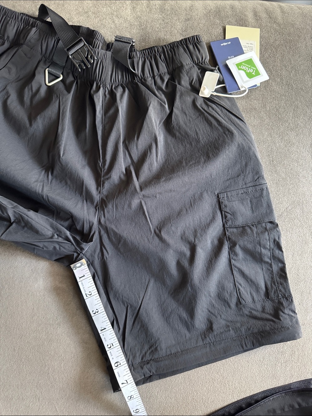 Mens Black Convertible Cargo Pants Shorts Water-Resistant Zip Pocket *LARGE READ - Picture 14 of 15